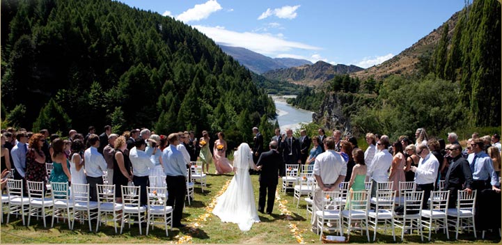 Wedding ceremony at The Canyons Lodge